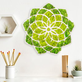 Wallity Daisy Accesorio decorativo de pared Verde y Blanco
